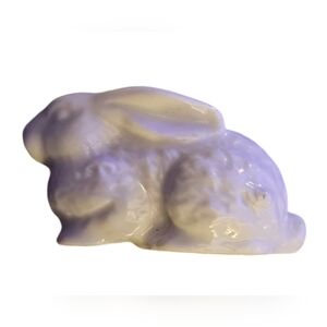 Vintage OMC Japan 2 1/2"  White Porcelain Bunny Rabbit Figurine